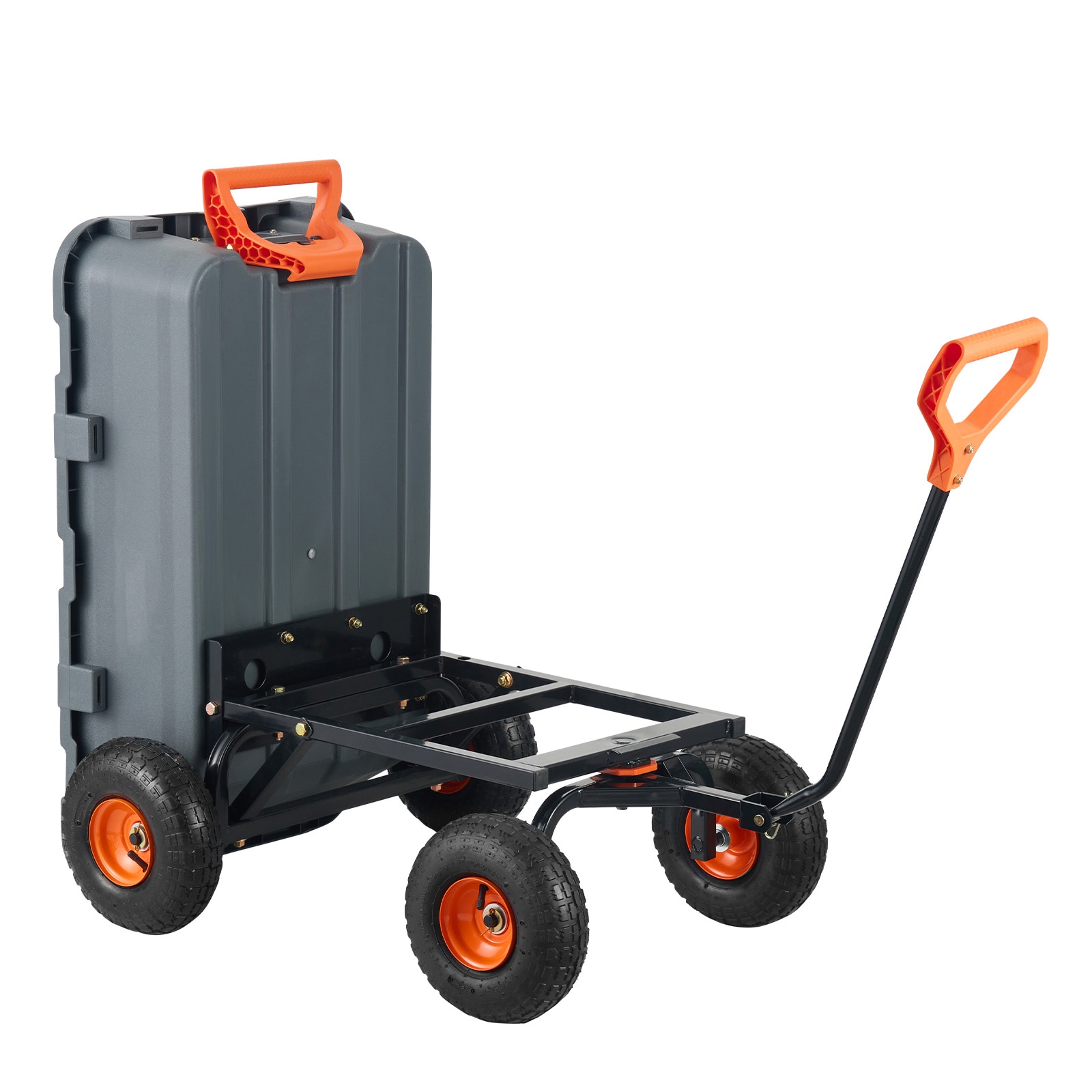 Garden Dump Cart With Steel Frame And Convertible Handle Utility_voghion.com